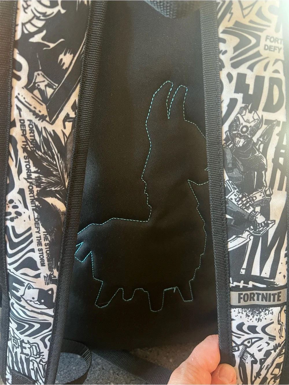 Fortnite Boys Black & White Graphic Backpack
